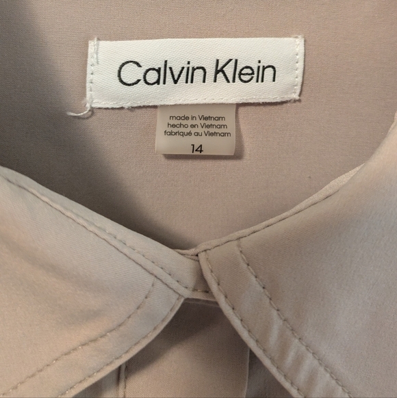 Calvin Klein Commuter Midi Shirt  Dress in Oyster - Picture 8 of 11